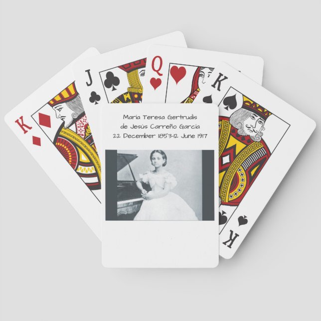 María Teresa Gertrudis de Jesús Carreño García Casinokort (Baksidan)