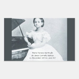 María Teresa Gertrudis de Jesús Carreño García Rektangulärt Klistermärke