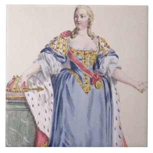 Maria Theresa (1717-80) Empress av Österrike, fr Kakelplatta