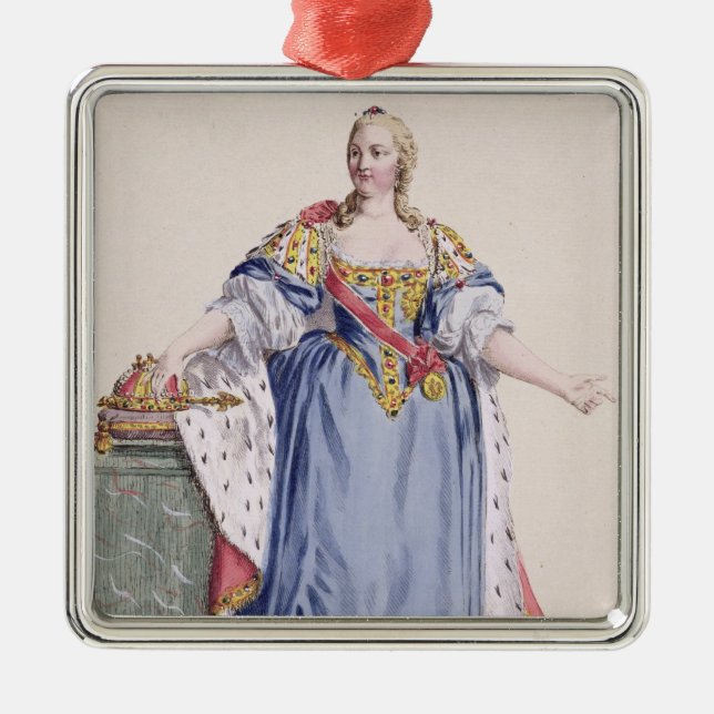 Maria Theresa (1717-80) Empress av Österrike, från Julgransprydnad Metall (Framsidan)