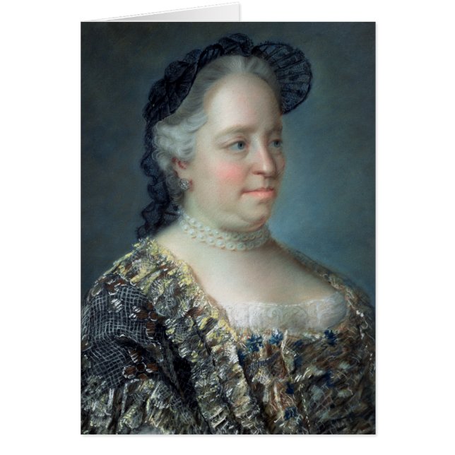 Maria Theresa, Empress av Österrike, 1762 Hälsningskort (Framsidan)