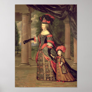 Maria Theresa fru av Louis XIV Poster