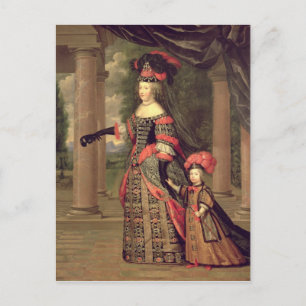 Maria Theresa fru från Louis XIV Vykort