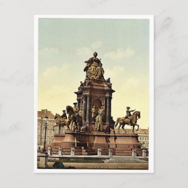 Maria Theresa Monument, Wien, Austro-Hungary mag Vykort (Framsida)