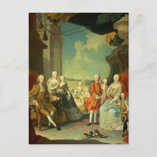 Maria Theresa och hennes make Vykort (Framsida)