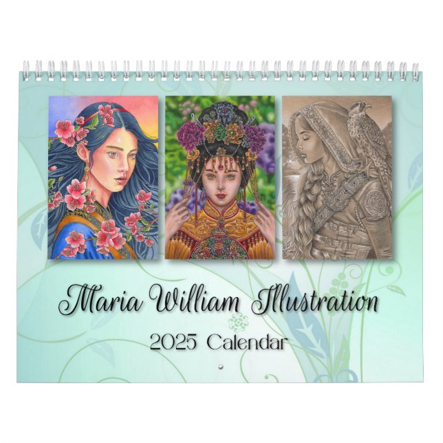 Maria William Illustration 2025-kalender Kalender (Omslag)