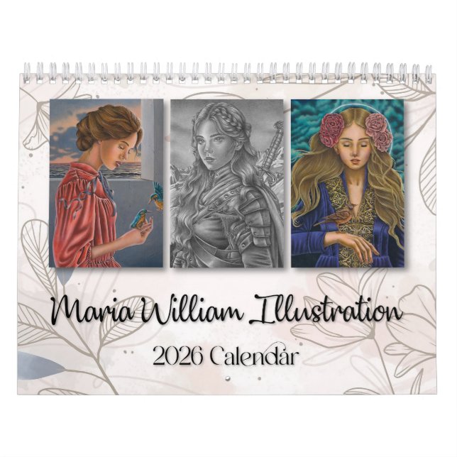 Maria William Illustration 2026 calendar Kalender (Omslag)