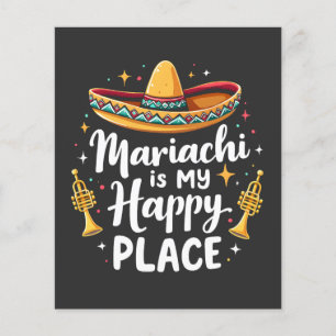 Mariachi är min musiksaxofon i Lycklig Ställe Mexi Flygblad