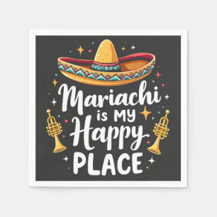 Mariachi är min musiksaxofon i Lycklig Ställe Mexi Pappersservett