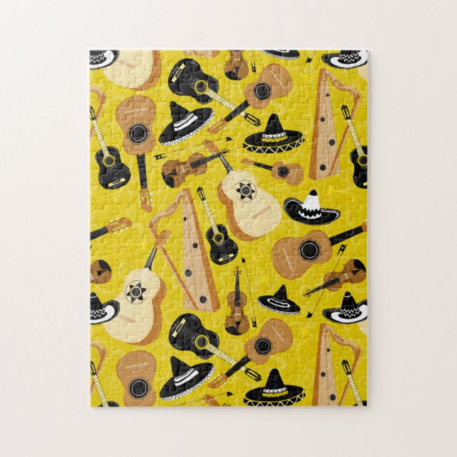 Mariachi Band Instruments Pussel (Vertikal)