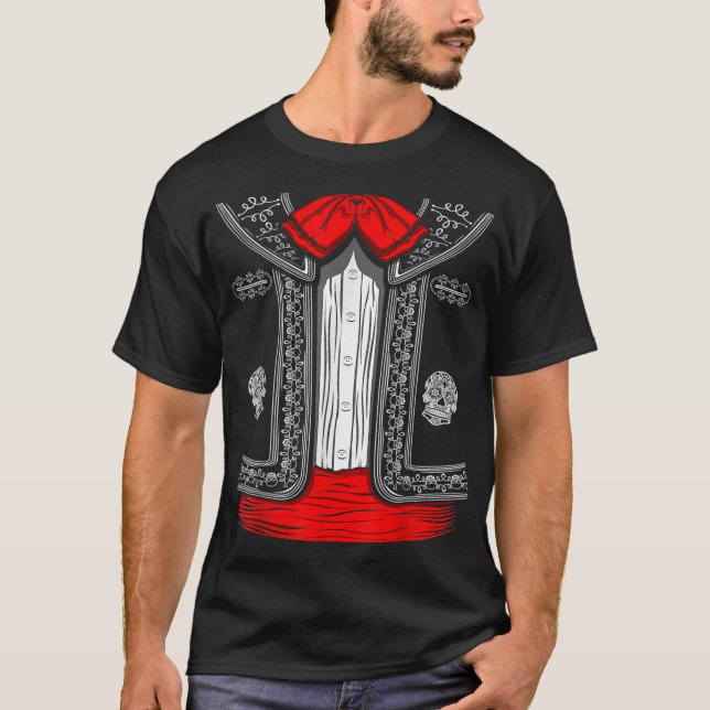Mariachi Charro Mexican Cinco de Mayo Costume T Shirt (Framsida)