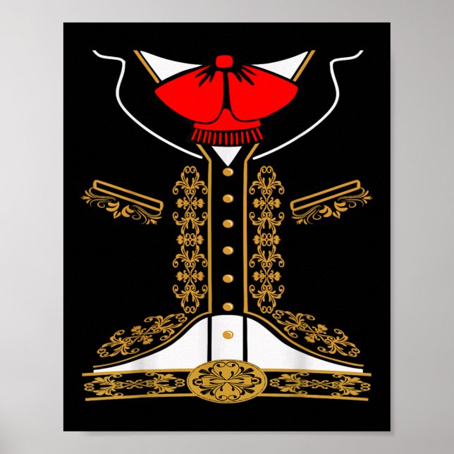 Mariachi Charro Mexican Costume for Cinco De Mayo Poster (Framsidan)