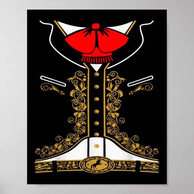 Mariachi Charro Mexican Costume for Cinco De Mayo Poster (Framsidan)