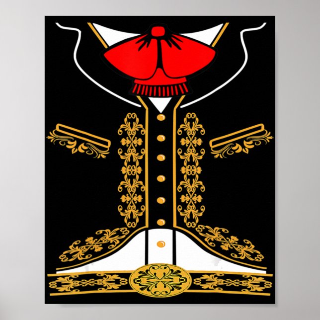 Mariachi Charro Mexican Costume for Cinco De Mayo Poster (Framsidan)