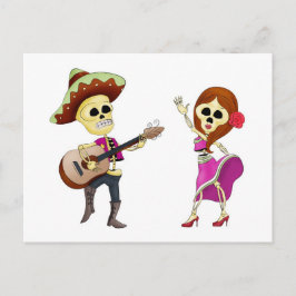Mariachi Dancing Day of the dead par Vykort