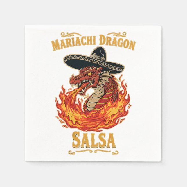 Mariachi Dragon Salsa Pappersservett (Framsidan)