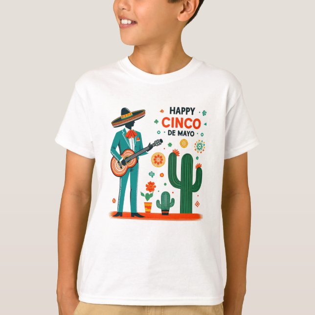 Mariachi-firande – Glad Cinco de Mayo T Shirt (Framsida)