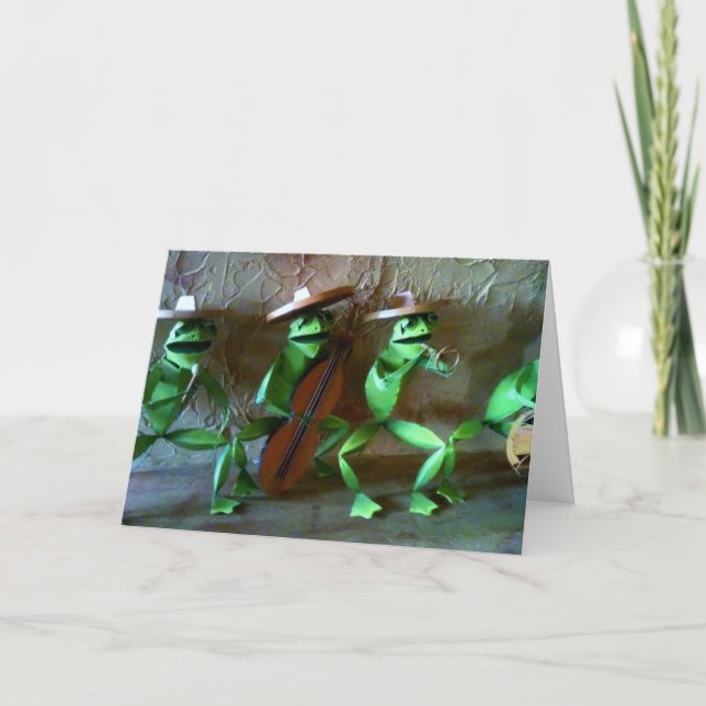 MARIACHI FROG GROUP BIRTHDAY CARD KORT (Framsida)