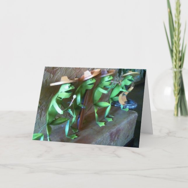 MARIACHI FROGS SAY GRATTIS PÅ FÖDELSEDAGEN KORT (Framsida)