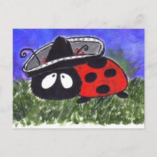 Mariachi Ladybug Postcard Vykort