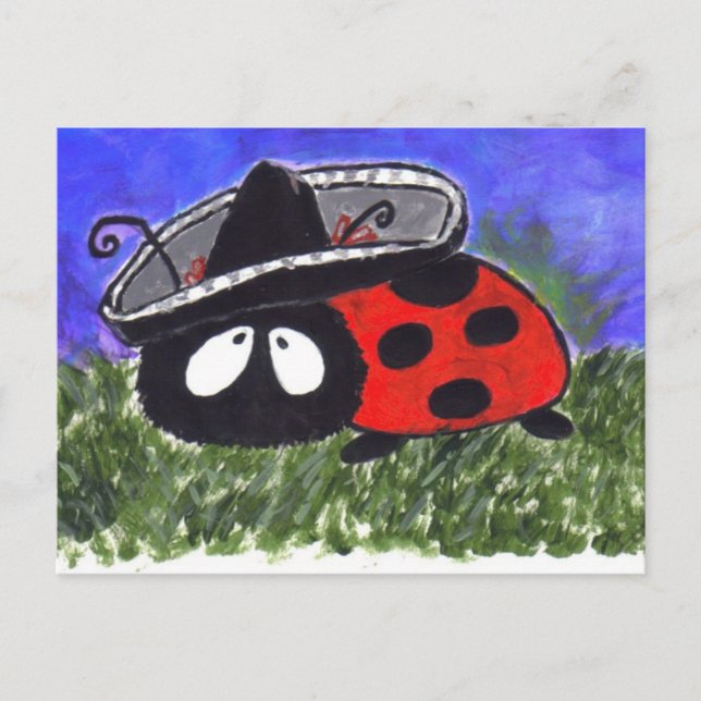 Mariachi Ladybug Postcard Vykort (Framsida)