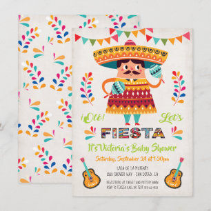 Mariachi Mexician Fiesta Baby Shower-inbjudan Inbjudningar