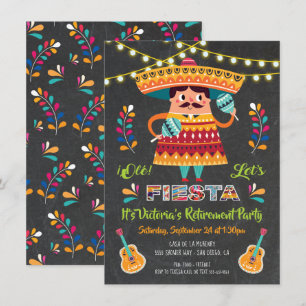 Mariachi Mexician Fiesta Pension Party Inbjudningar
