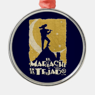 Mariachi på tak julgransprydnad metall