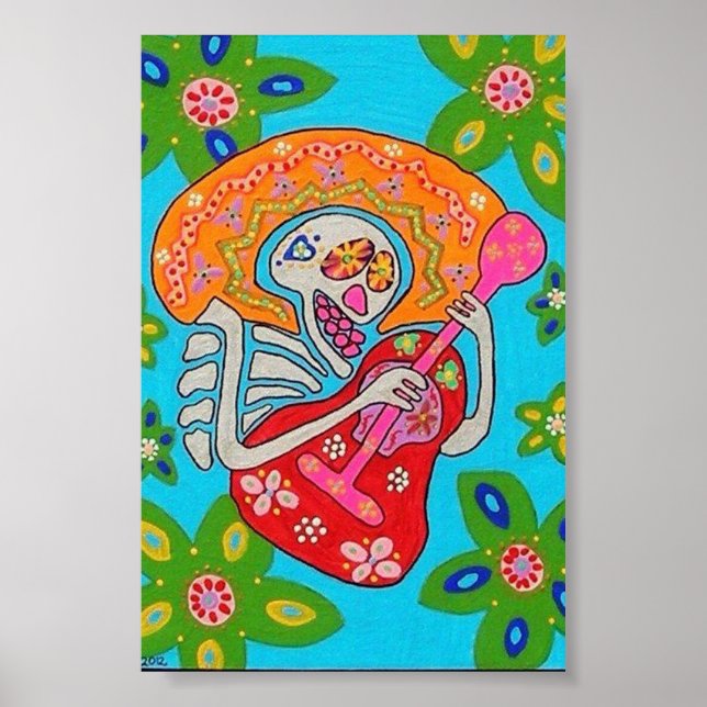 Mariachi Sergranat Skeleton Poster (Framsidan)