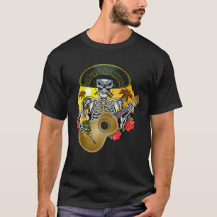 Mariachi Skeleton Dia De Los Muertos-dagen T Shirt