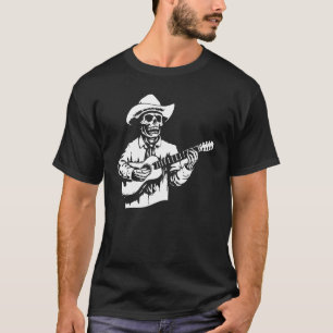 Mariachi Skeleton Dia De Los Muertos Mexikanska da T Shirt