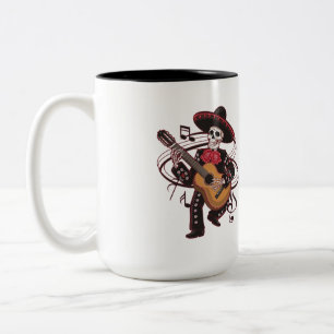 Mariachi Skeleton Groove Två-Tonad Mugg