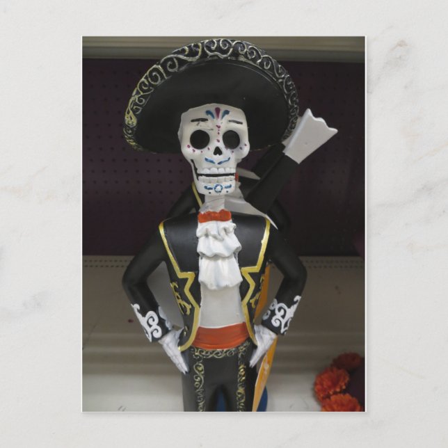 Mariachi Skeleton Vykort (Framsida)