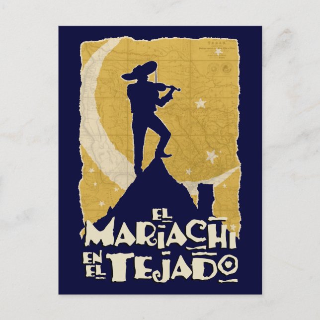 Mariachi vid Tak Vykort (Framsida)