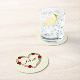 mariage champêtre underlägg papper rund