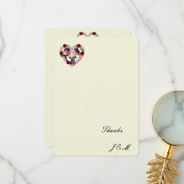 mariage crème avec un cœur floral tack kort