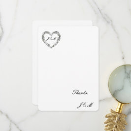 mariage noir et blanc coeur floral tack kort