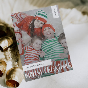 MARIAH Black Easy Modern Family Photo jul Julkort