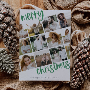 MARIAH Grönt Roligt Family Multi Photo jul Julkort