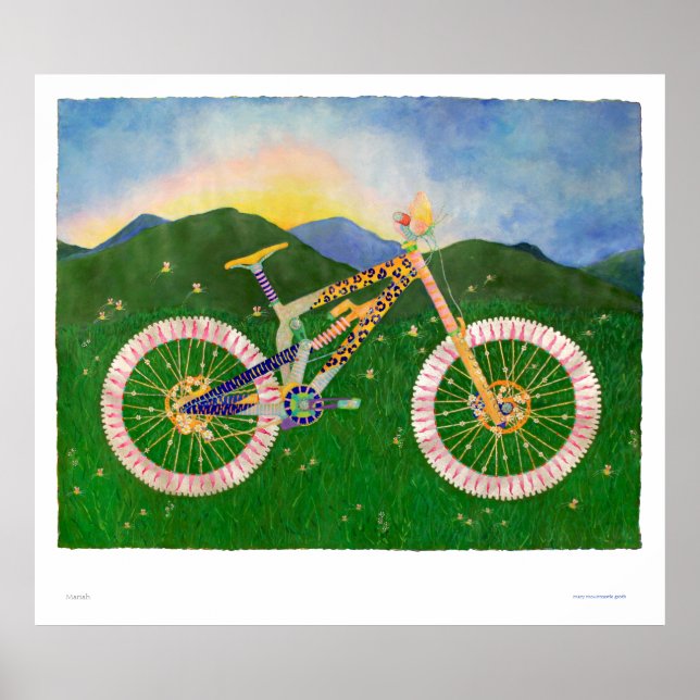 Mariah Mountain Bike Print Poster (Framsidan)