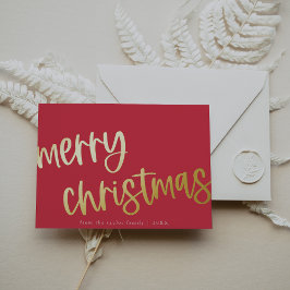 MARIAH Red Rosa Gold Foil Family God jul