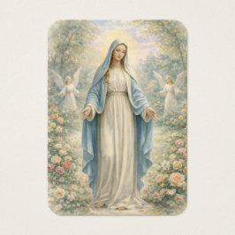 Marian Heavenly Garden Sympathy Memorial Prayer Visitkort