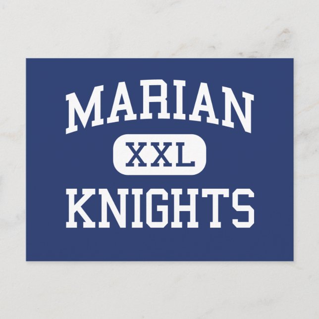 Marian - Knight - High School - Mishawaka Indiana Vykort (Framsida)