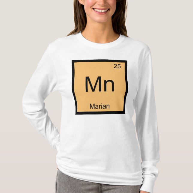 Marian Namn Kemiskt Element Periodiska Systemet Tröja (Framsida)