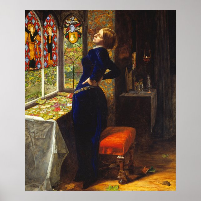 Mariana 1851 från Herr John Everett Millais Poster (Framsidan)