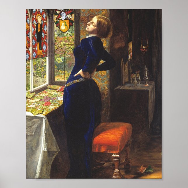 Mariana av John Everett Millais Poster (Framsidan)