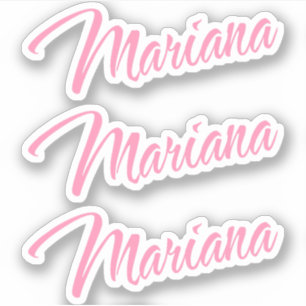 Mariana Decorative Namn i Rosa x3 Sticker Klistermärken