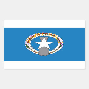 Mariana Islands Flagga Rektangulärt Klistermärke