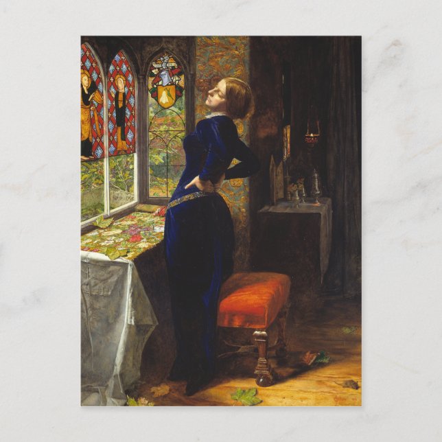 Mariana - John Everett Millais Vykort (Framsida)