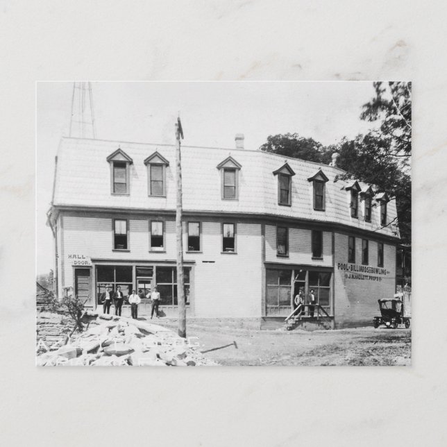 Marianna Pennsylvania Hazlett Biljard 1910 Vykort (Framsida)